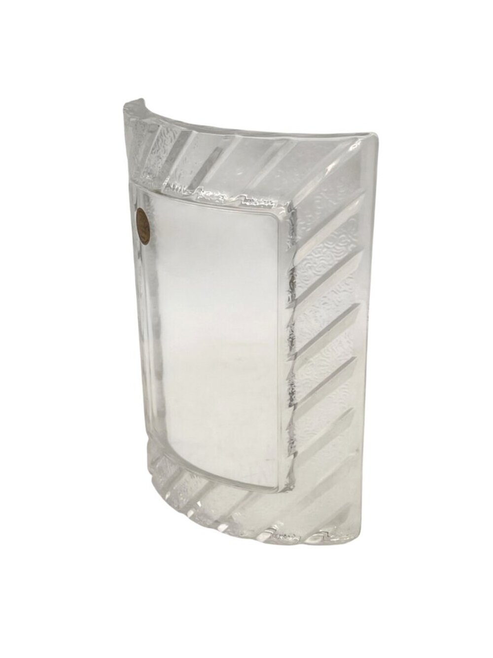 Cristal d'Arques France Curved Lead Crystal Picture Frame Decorative 4"x6" Photo - Picture 9 of 14